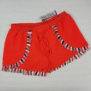 Chloe Oliver red shorts with fringe‎ XL